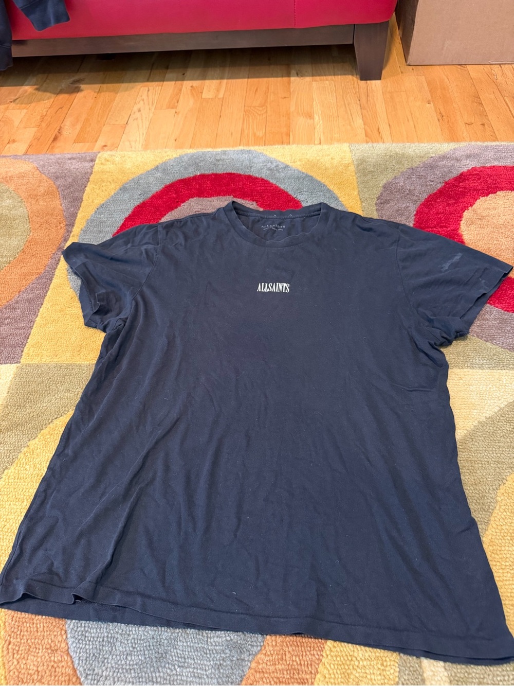 All Saints Men’s Short Sleeve Tee Shirt FLAWED SEE PICS Size Small